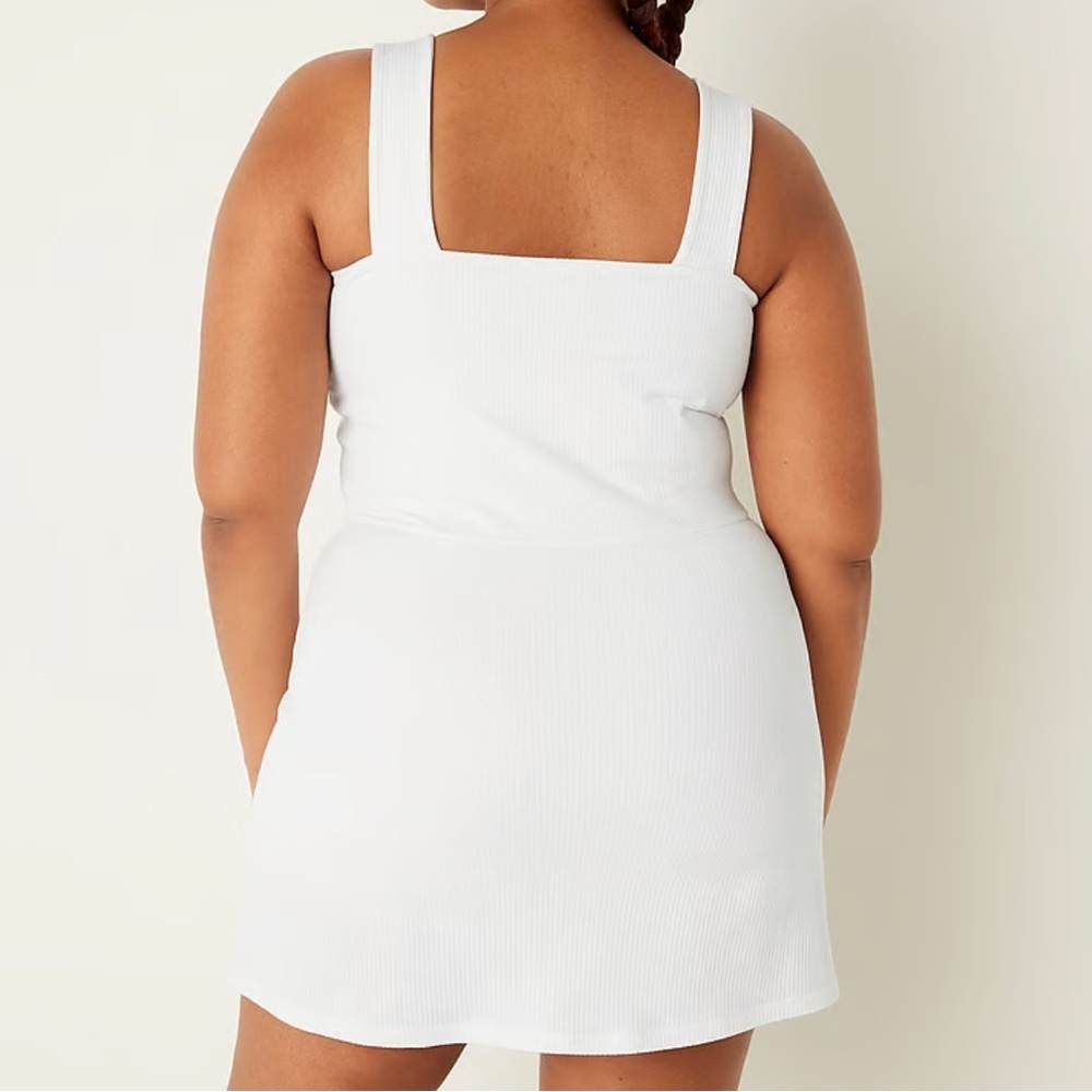 Pink VS Rib Square Neck Active Dress - Picture 2 of 2